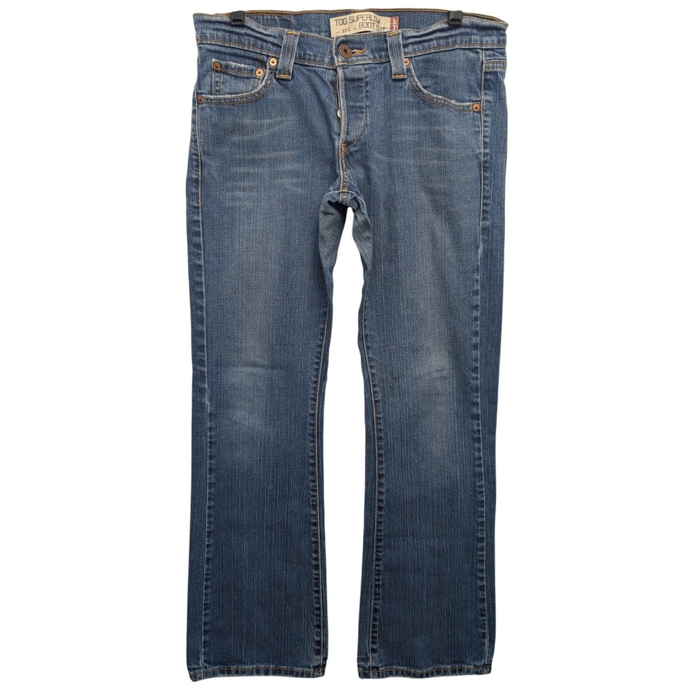 Levis 524 Too Superlow Bootcut Jeans Womens 9 M Blue Low Rise Denim Y2K VTG